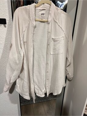 aerie Gauze Button-Down Shirt